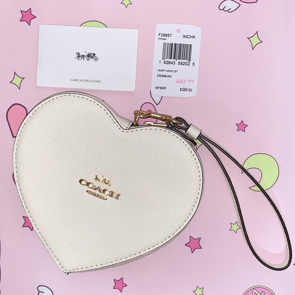 Coach Heart Wristlet